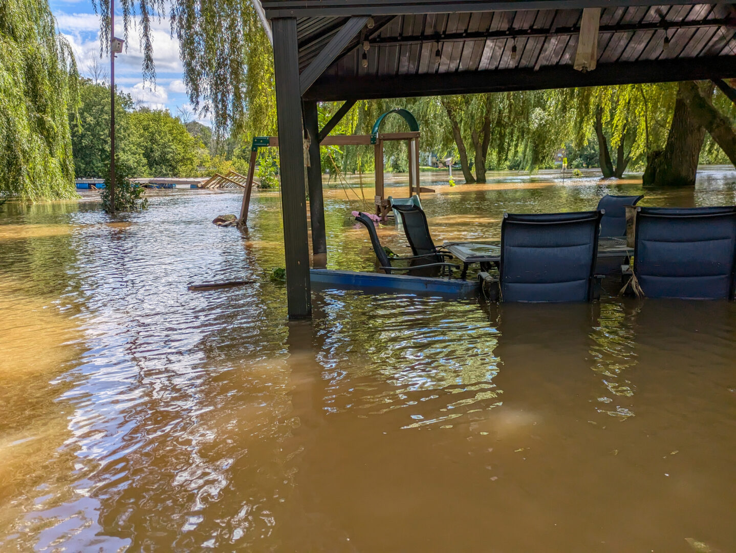 Les importantes précipitations du 9 août ont également causé des inondations dans certains secteurs de Saint-Pie, mais les dégâts sont somme toute mineurs. Photo Adam Bolestridge | Le Courrier ©