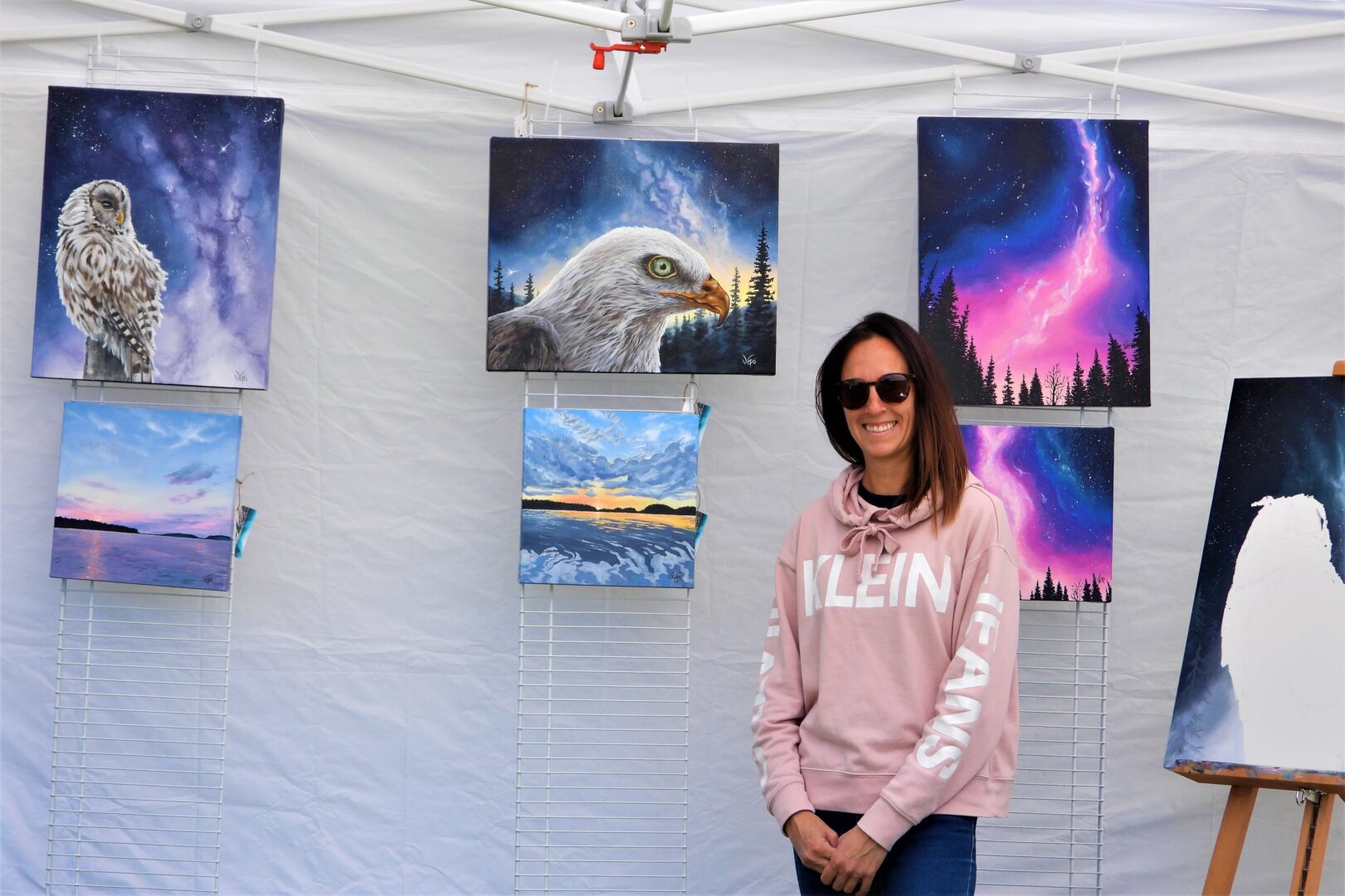 L’artiste peintre Véronique Vallières présentera ses toiles comme l’an dernier lors des journées artistiques à Chouette à voir!, les 21 et 22 septembre. Photo Stéphane Le Tyran