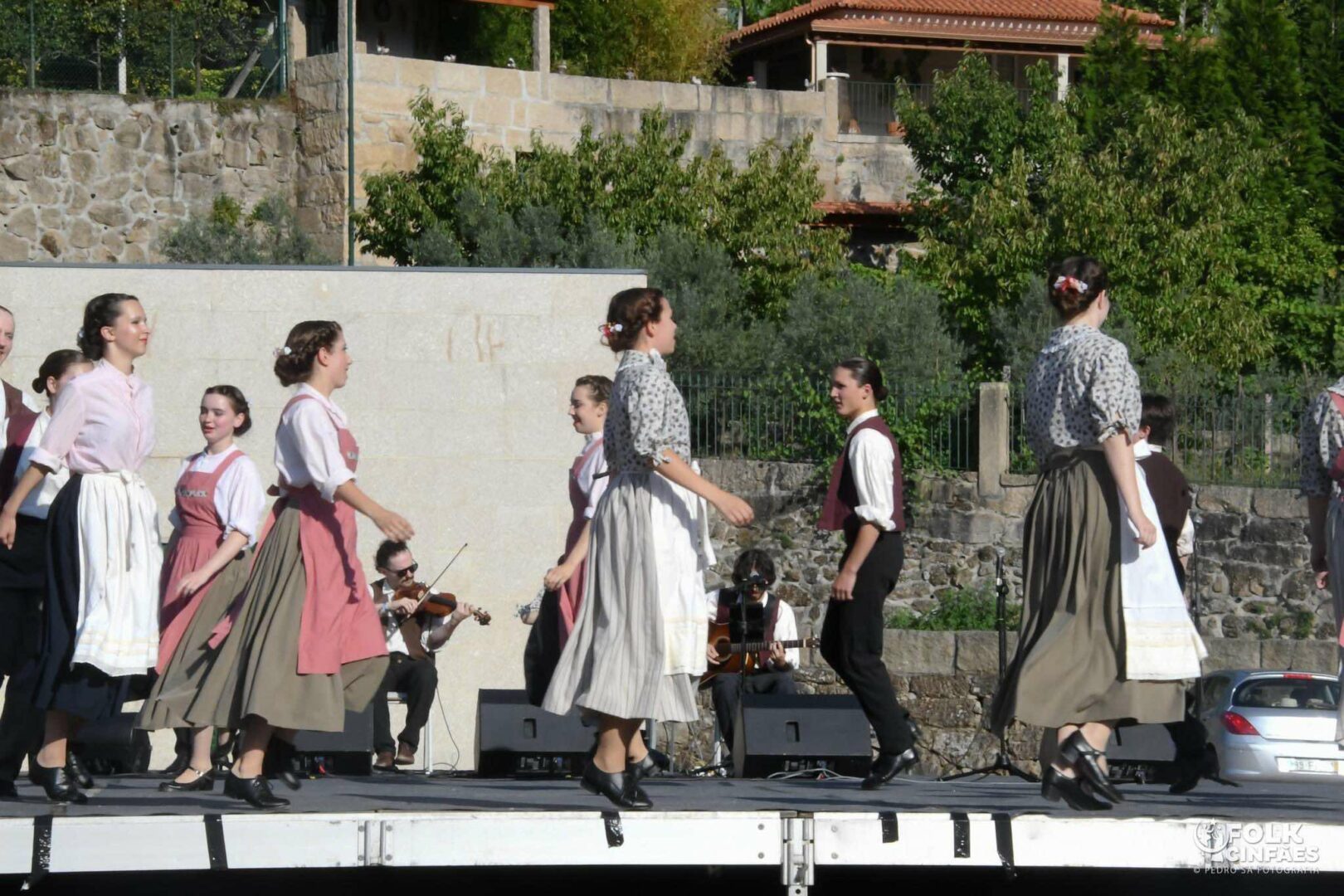 Les Chamaniers de Saint-Hyacinthe lors d’un spectacle de leur tournée au Portugal cet été. Photo gracieuseté