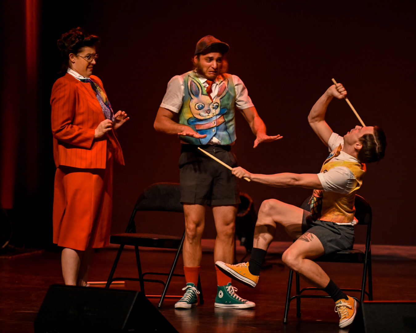 Un extrait du spectacle Michel! L’expérience comique, plongeant dans l’univers de Michel Courtemanche, a été présenté. Photo François Larivière | Le Courrier ©