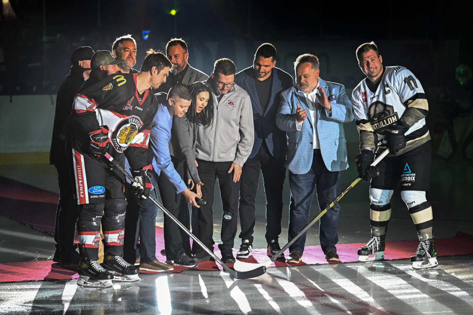 La première saison du Bataillon de Saint-Hyacinthe a été lancée officiellement le 4 octobre au Stade L.-P.-Gaucher. Photo François Larivière | Le Courrier ©