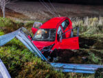 Une voiture percute un garde-fou à Saint-Pie