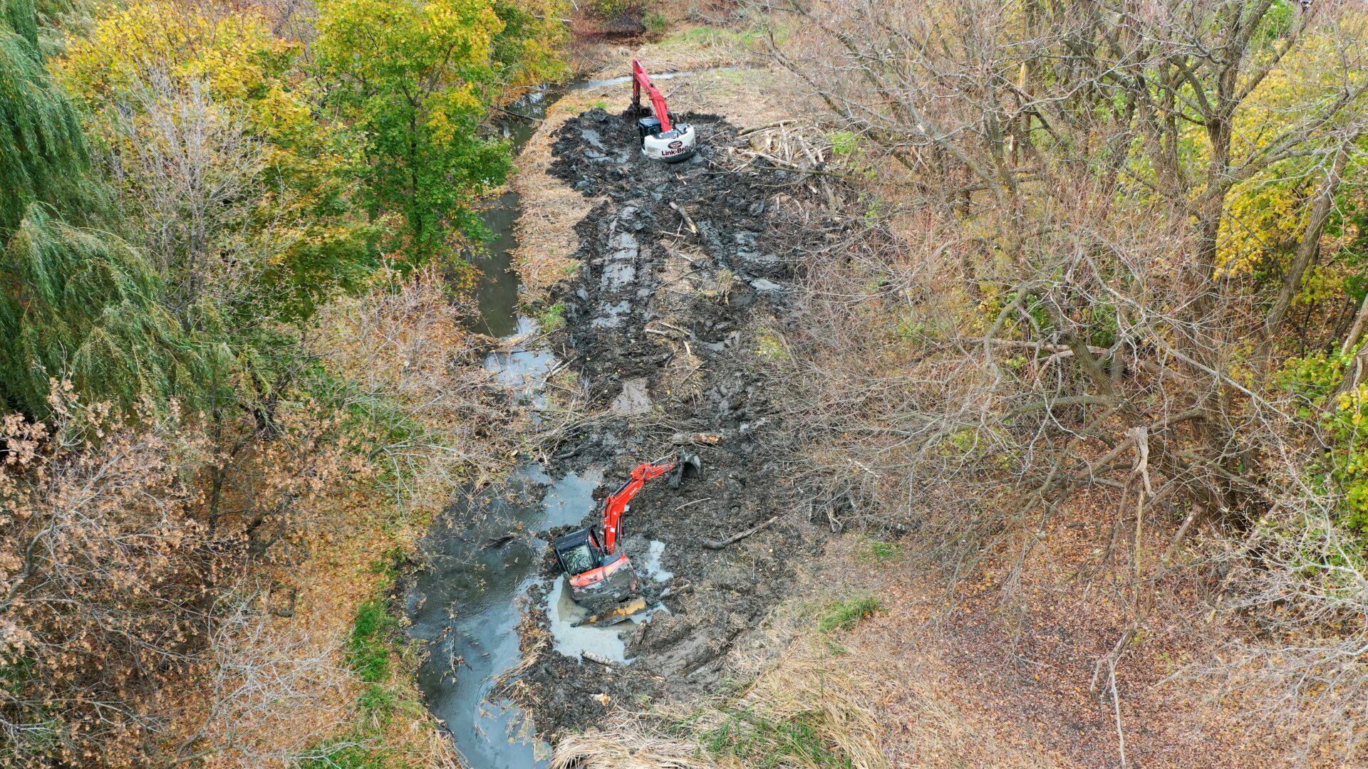 L’événement a provoqué la détérioration du ruisseau Plein Champ. Photo gracieuseté | MRC des Maskoutains