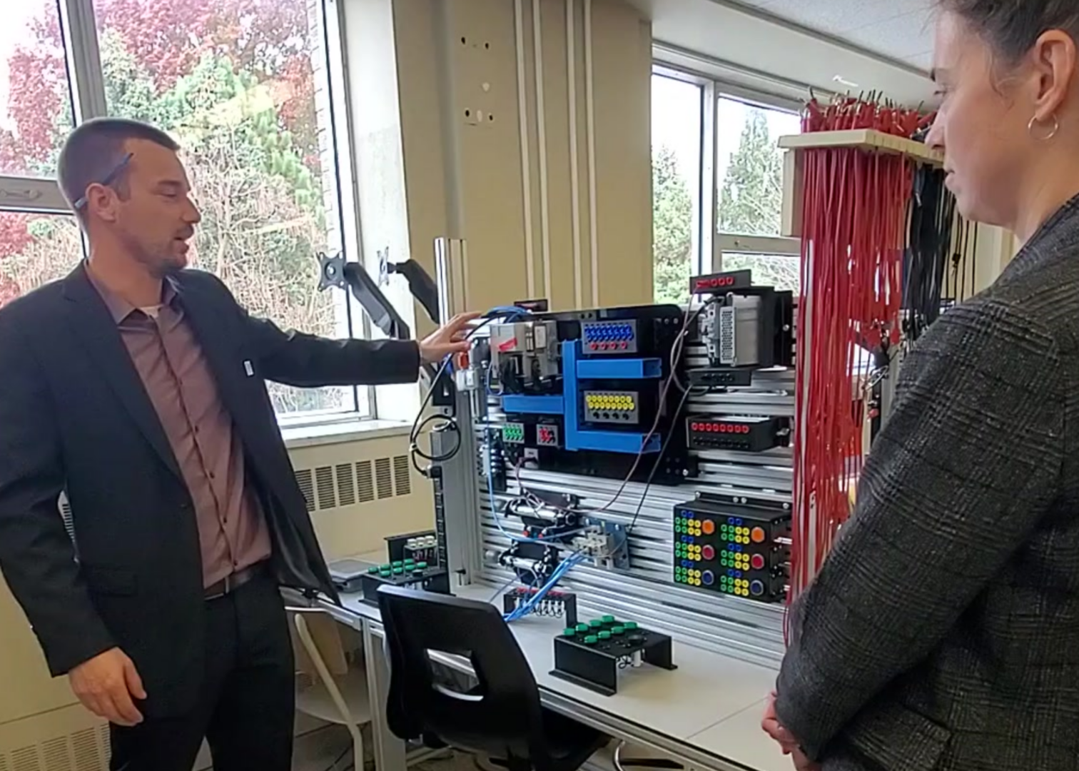 Une partie des nouveaux laboratoires d’automatisation de l’ITAQ, au campus de Saint-Hyacinthe. Photo gracieuseté