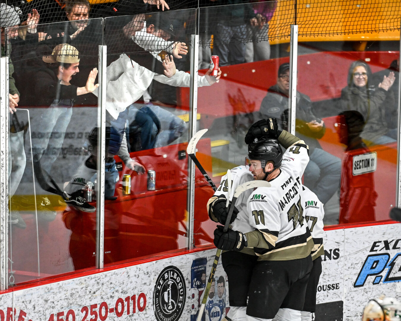 À la mi-saison, le Bataillon de Saint-Hyacinthe fait partie du trio de tête de la Ligue nord-américaine de hockey. Photo François Larivière | Le Courrier ©