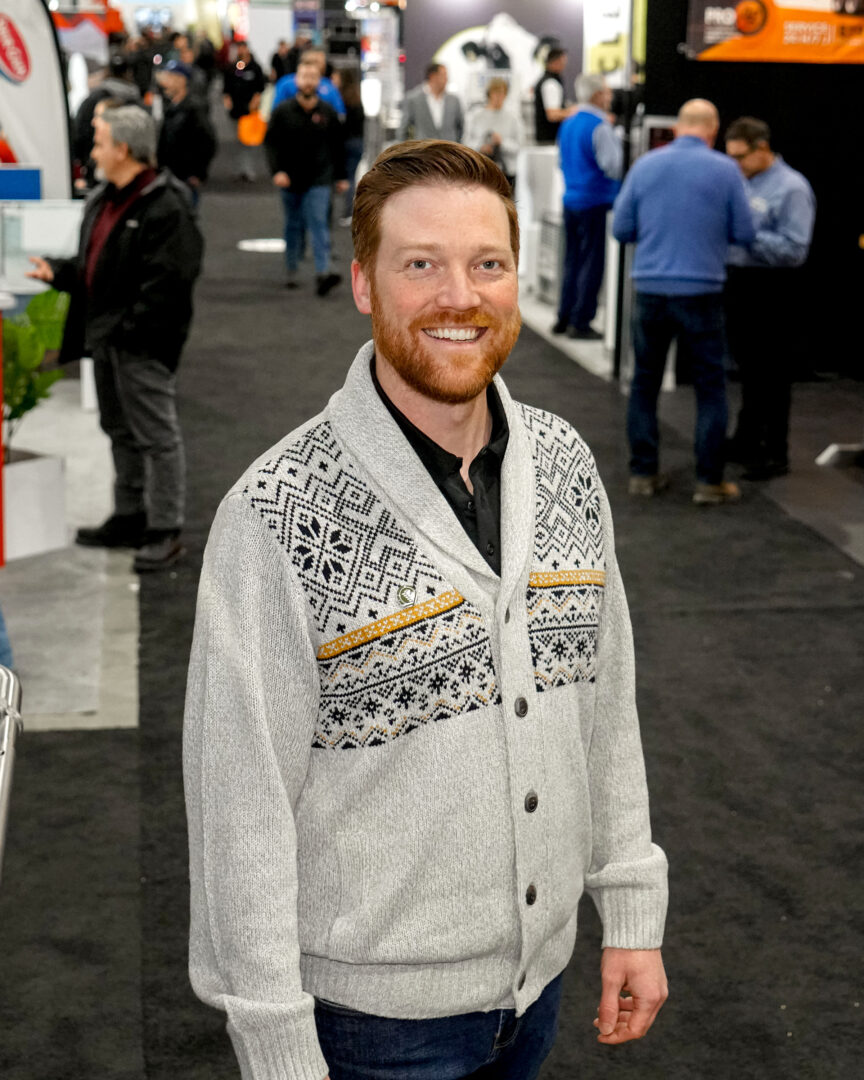 David Messier, le directeur général de la Société d’agriculture de Saint-Hyacinthe, s’est réjoui que le nouvel aménagement du Salon de l’agriculture ait conquis le cœur des visiteurs. Photo François Larivière | Le Courrier ©