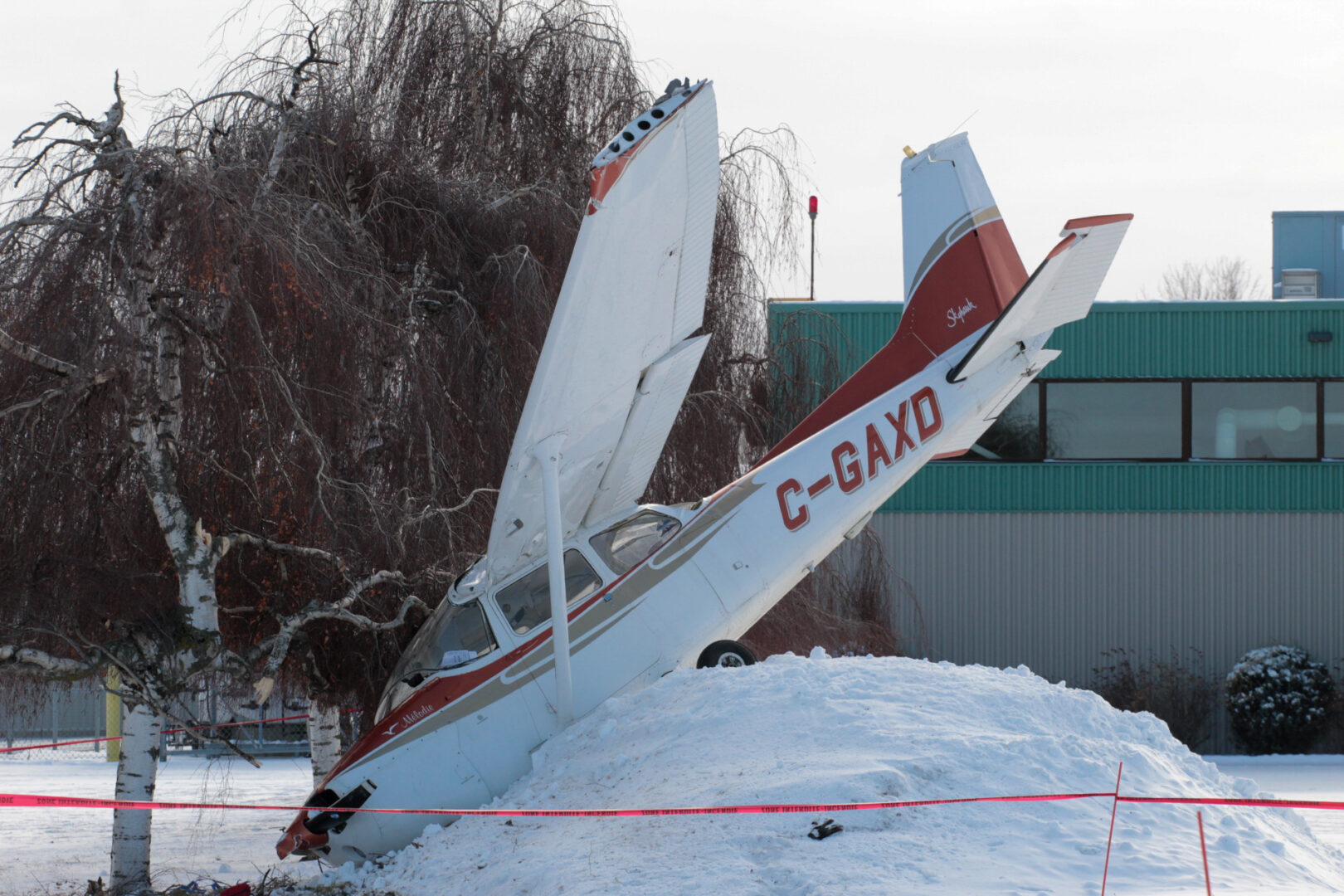 Un petit avion de l’Académie d’aviation de Saint-Hyacinthe s’est écrasé le 5 janvier.Photo Adam Bolestridge | Le Courrier ©