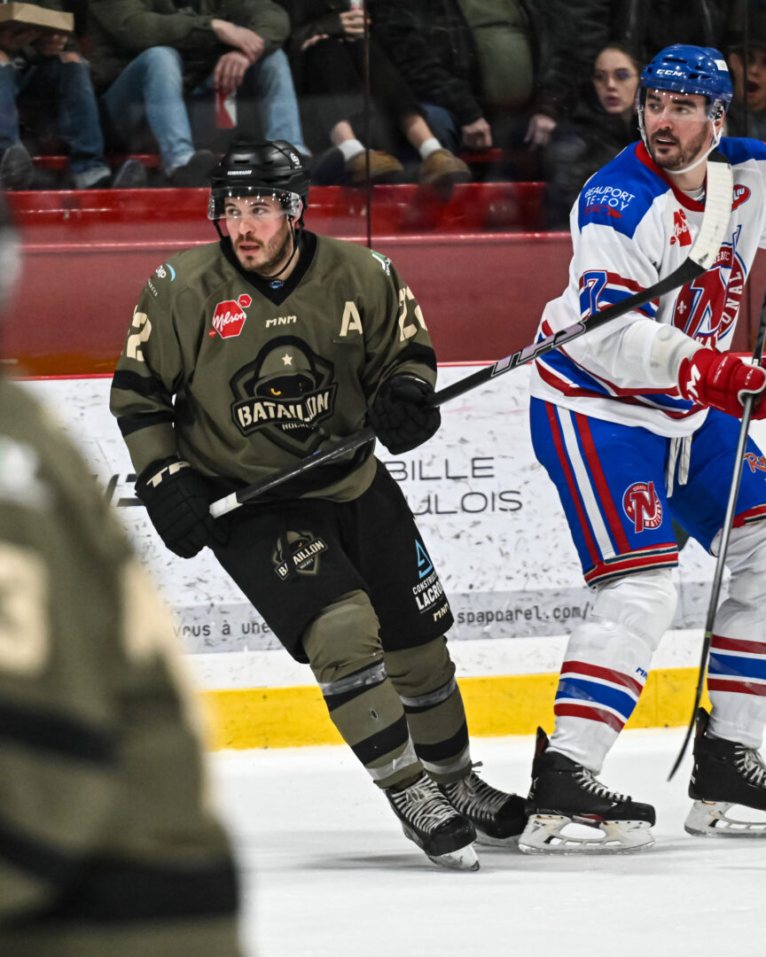 Dany Potvin a multiplié les attaques, en plus de récolter un but et une passe contre le National dans la victoire de 4 à 3 du Bataillon vendredi. Photo François Larivière | Le Courrier ©