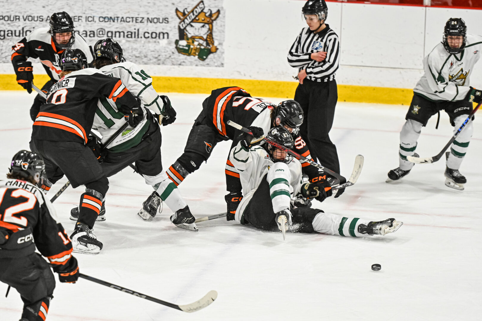 Les Gaulois ont été renversés par les Cantonniers de Magog en demi-finale de la division Tacks. Photo François Larivière | Le Courrier ©