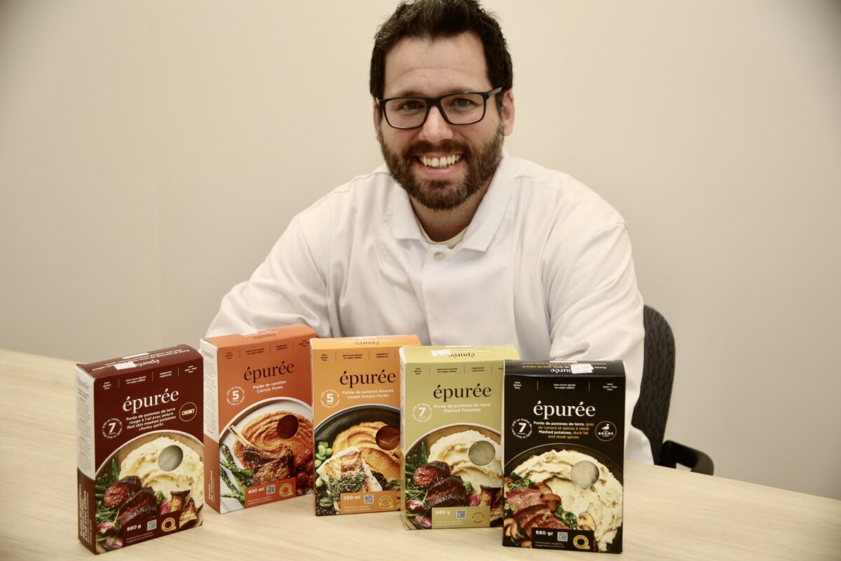 Marco Gagnon, le fondateur d’Épurée, une entreprise de purées de pommes de terre installée au CRDA à Saint-Hyacinthe. Photo Robert Gosselin | Le Courrier ©
