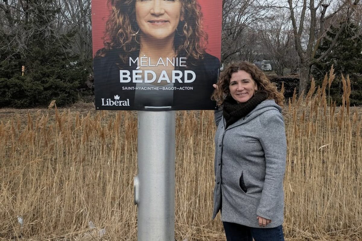 La candidate libérale dans Saint-Hyacinthe–Bagot–Acton, Mélanie Bédard. Photo gracieuseté