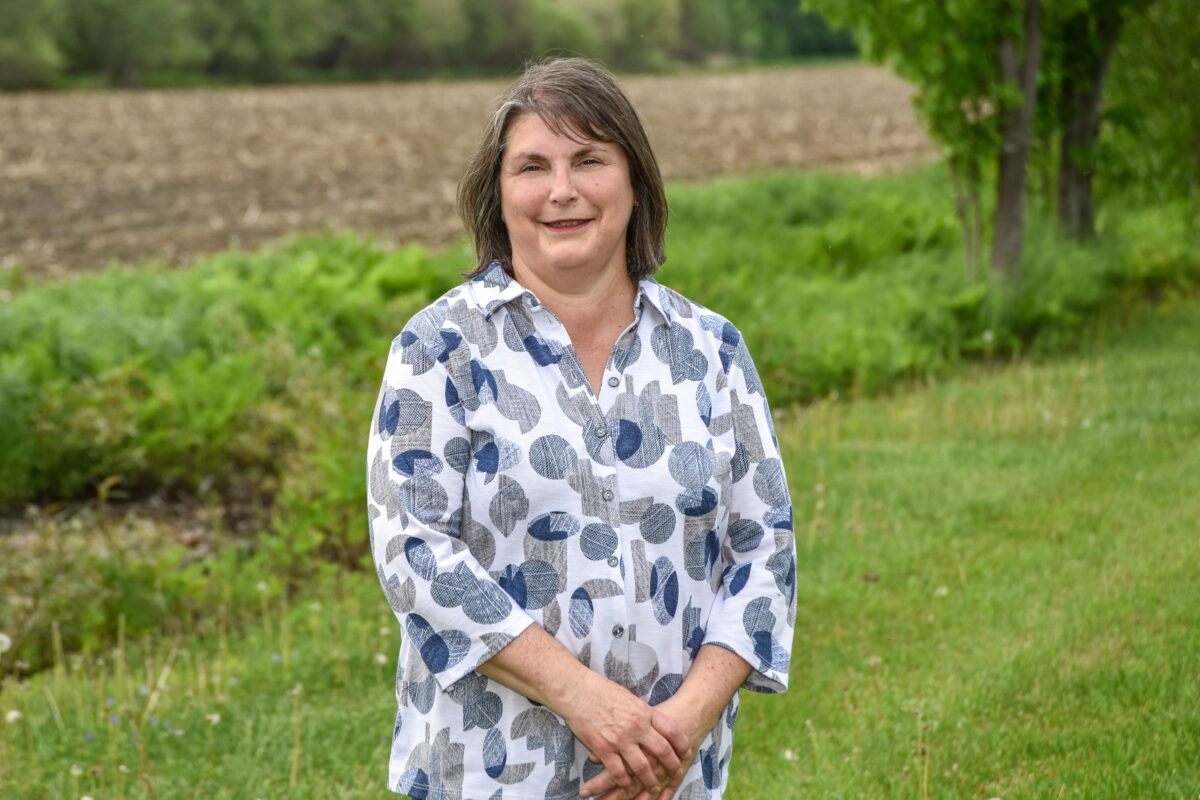 La candidate néo-démocrate dans Saint-Hyacinthe–Bagot–Acton à l’élection fédérale de 2025, Raymonde Plamondon. Photothèque | Le Courrier ©
