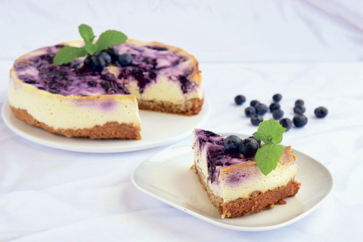 Gâteau au fromage 
et aux bleuets