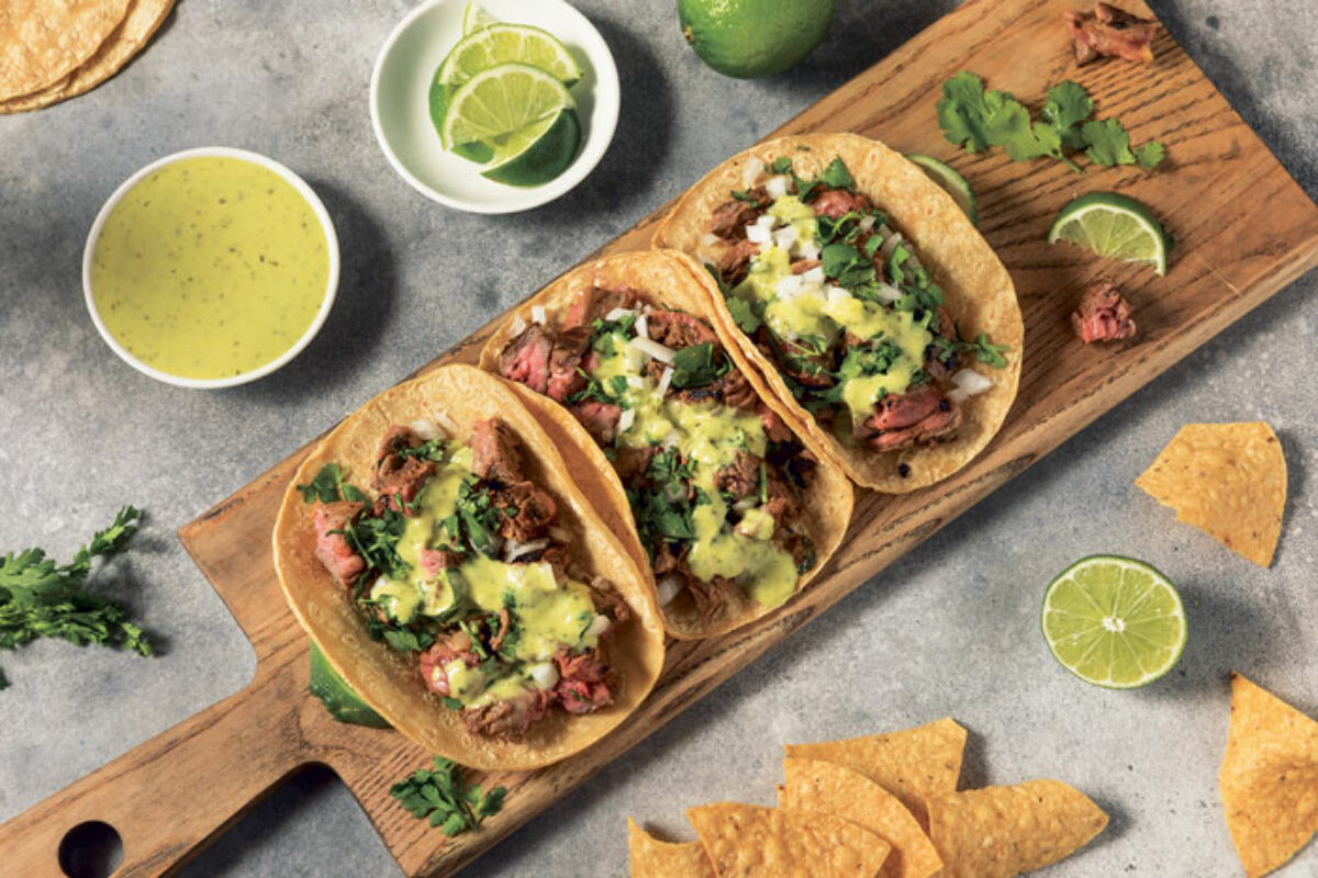 Tacos à la bavette de boeuf