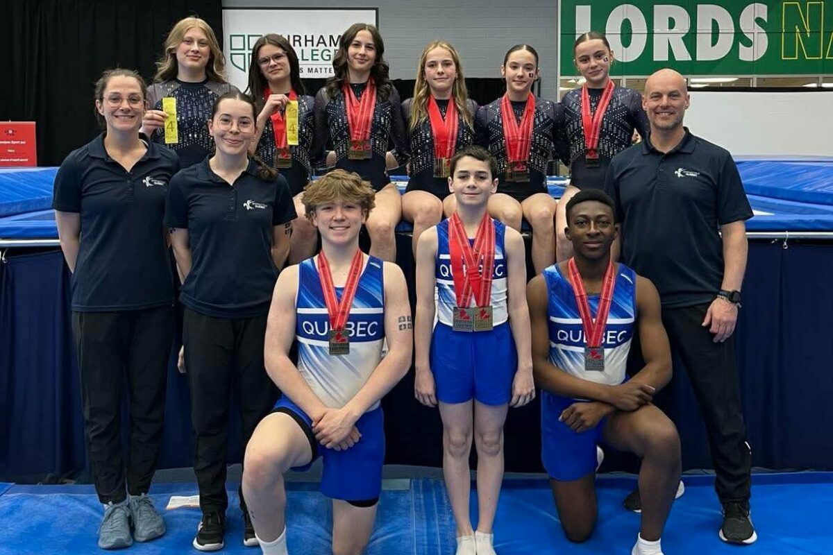 La délégation de Gymnaska-Voltigeurs a récolté huit médailles individuelles au championnat de l’Est. Photo gracieuseté