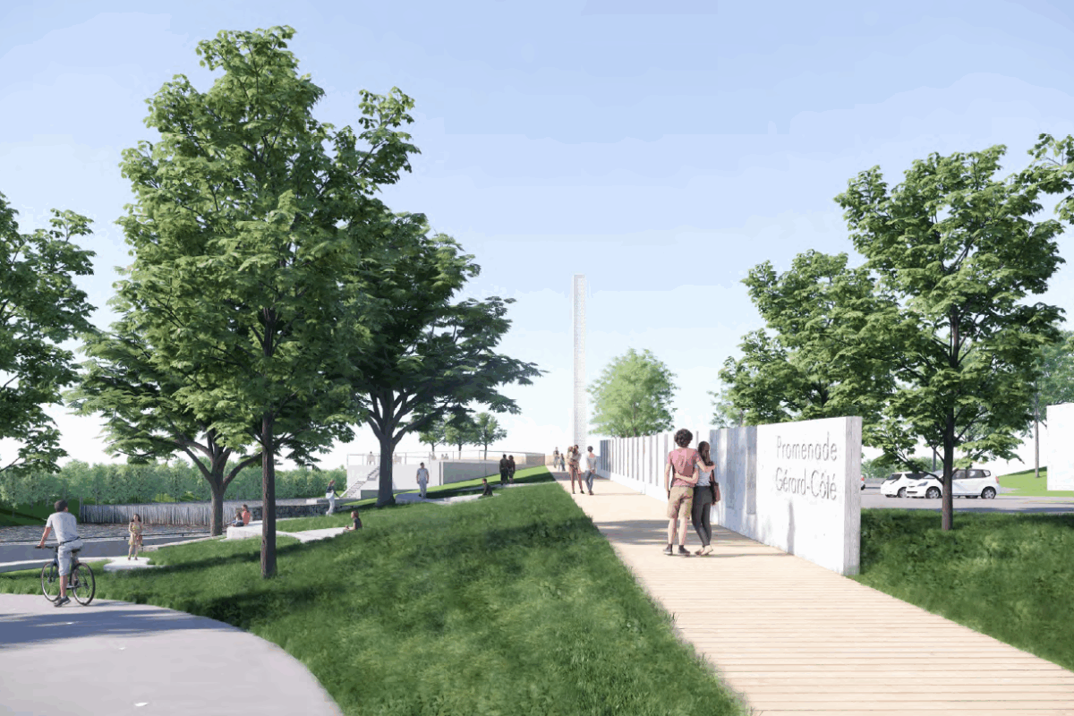 La première phase de la promenade pourrait coûter près de 30 M$ à la Ville de Saint-Hyacinthe. Photo gracieuseté