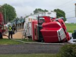 Un camion renversé à La Présentation