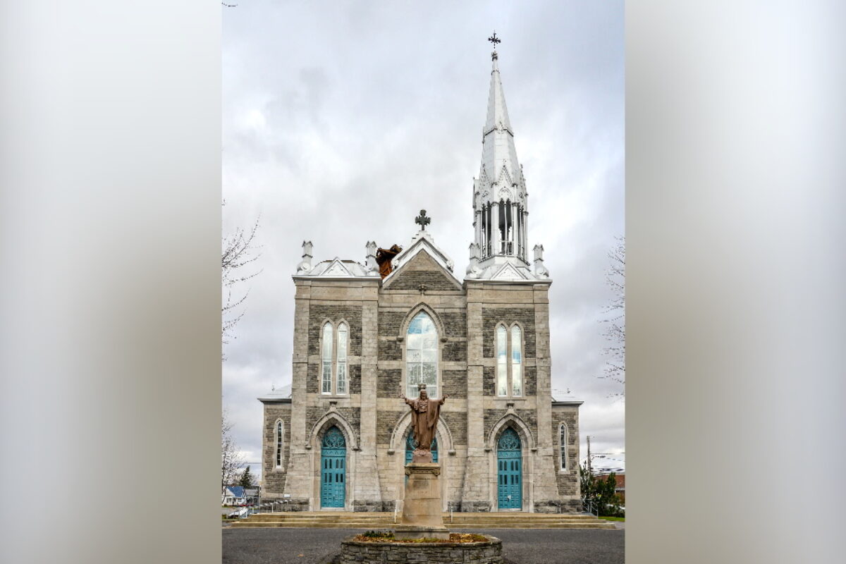 L’église de Saint-Pie a été endommagée le 1er novembre 2019. Photos Centre d’histoire de Saint-Hyacinthe, Fonds CH225 François Larivière