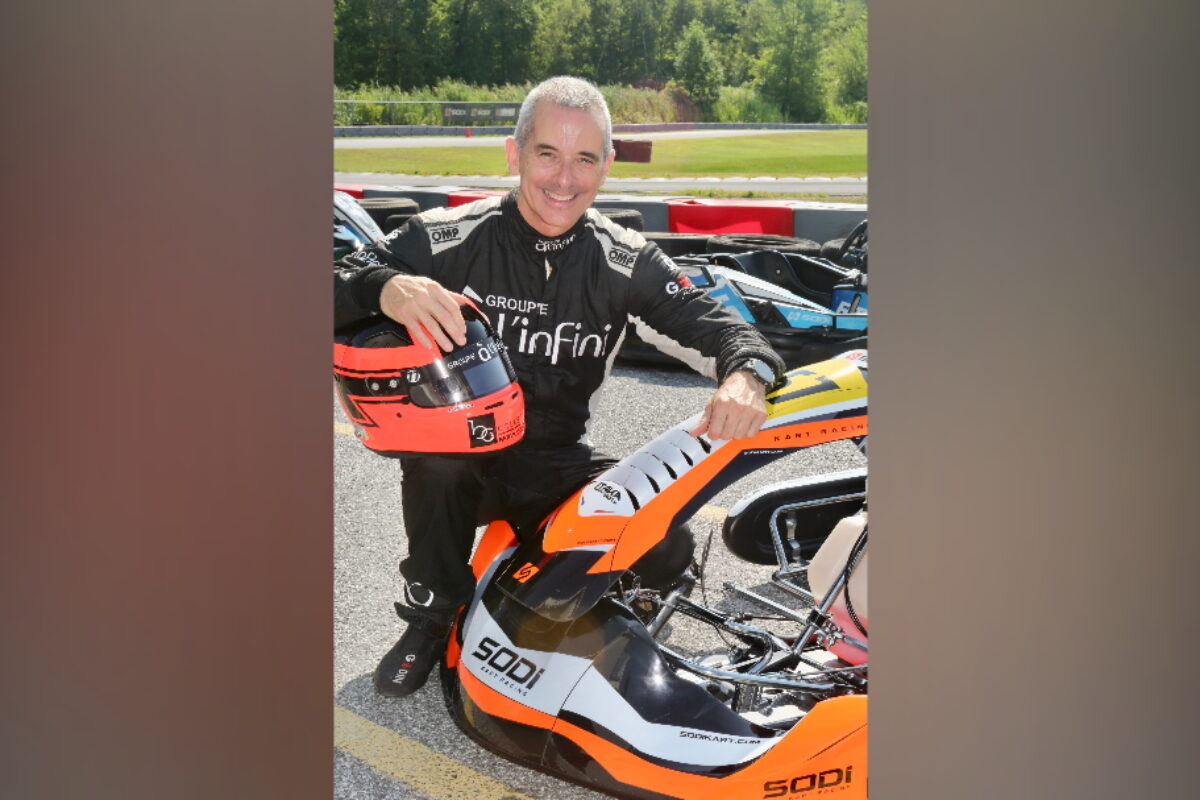 Bertrand Godin reprendra le volant d’un kart pour la première fois en près de 33 ans lors du Canadien Open qui se déroulera sur la piste de SH Karting à la fin du mois. Photo Robert Gosselin | Le Courrier ©