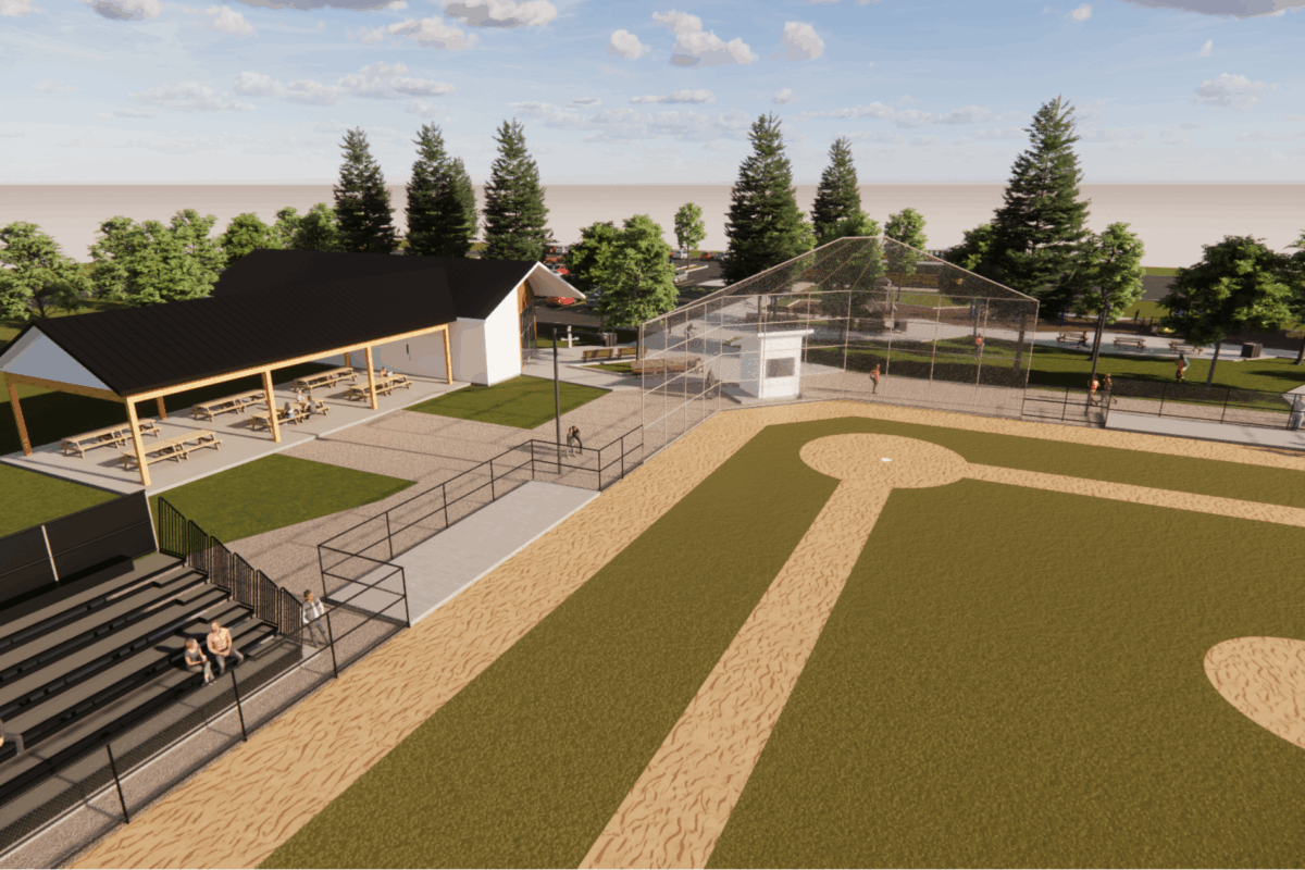 La maquette du terrain de baseball de calibre junior qui prendra place au sein du projet d’un nouveau parc de quartier à l’angle de la rue Martineau et du chemin Rapide-Plat Nord dans le secteur Saint-Thomas-d’Aquin. Photo gracieuseté
