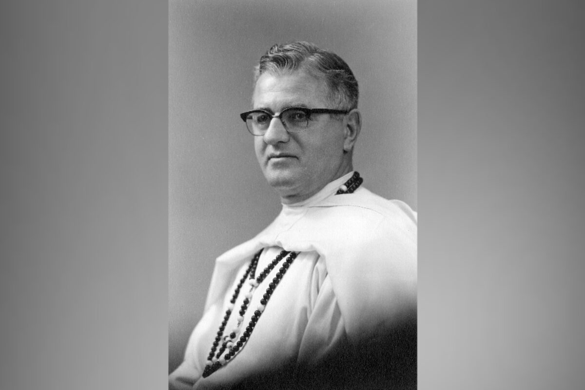 Le Père Gérard Perreault. Photo Centre d’histoire de Saint-Hyacinthe, Fonds CH292 Père Gérard Perreault