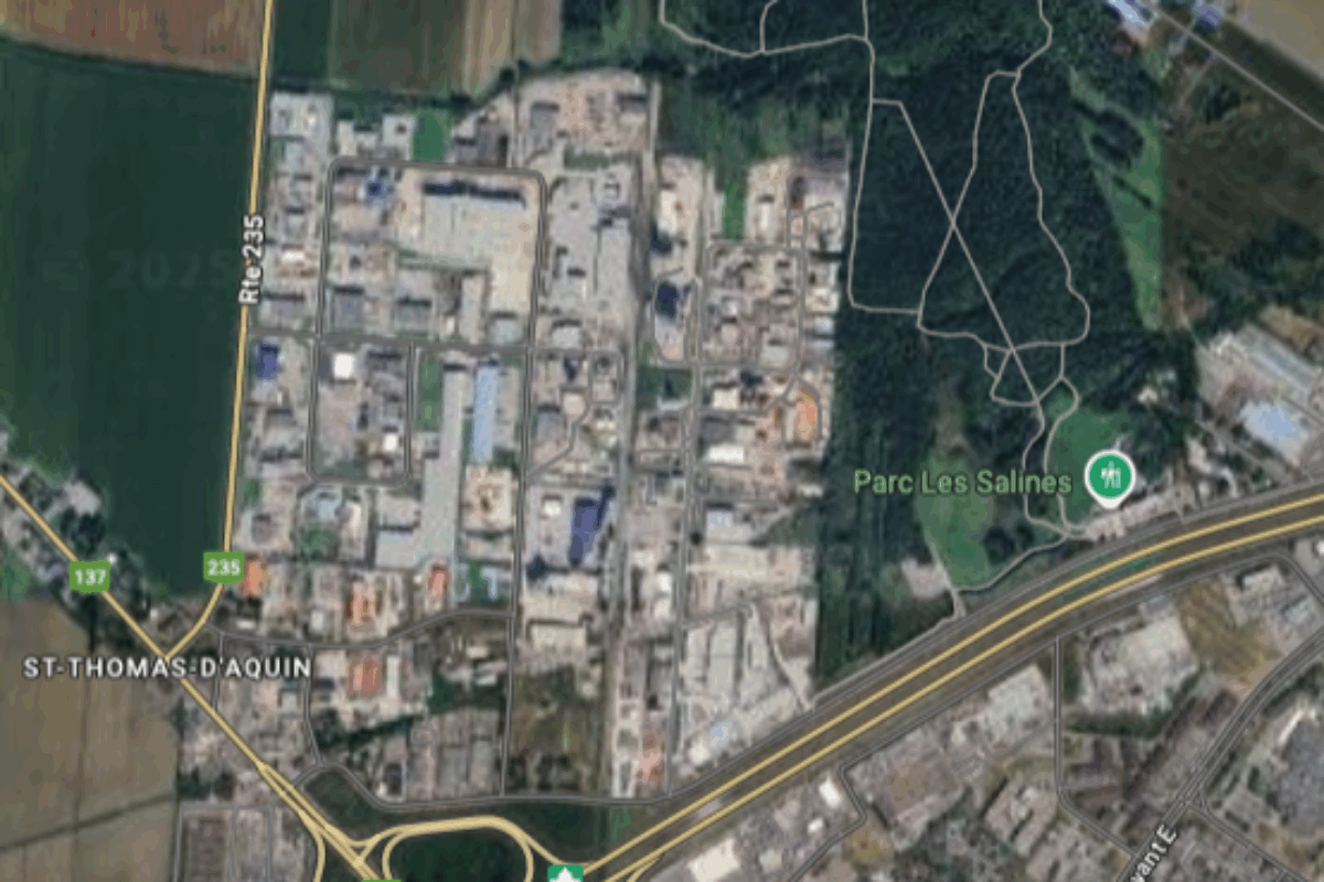 Avec ses 50 industries, le parc industriel Théo-Phénix, situé près du parc Les Salines dans le secteur Saint-Thomas-d’Aquin, a un taux d’occupation de 100 %. Photo Capture d’écran Google Maps