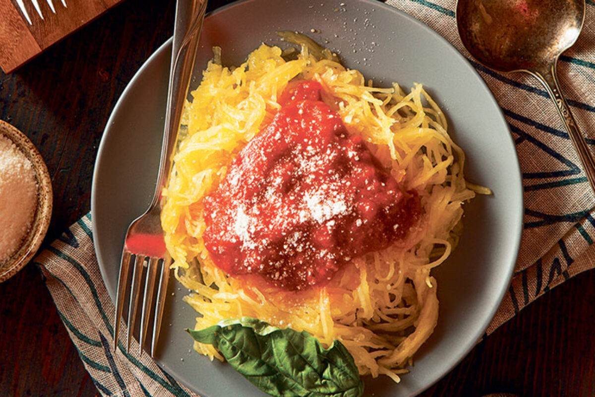 Courge spaghetti à la 
sauce tomate