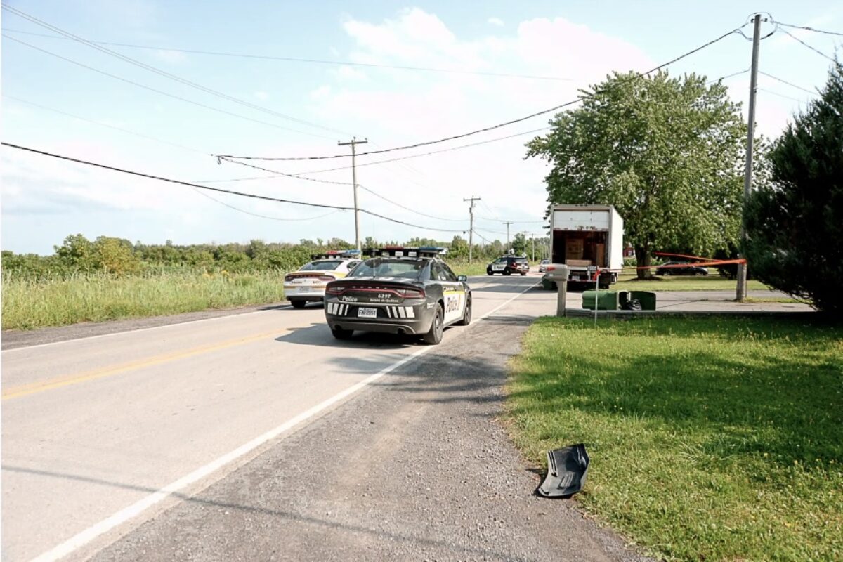 Le jury a pu voir des images prises à la suite de l’arrestation de Marc-André Houde à Saint-Jacques-le-Mineur. Photo déposée en preuve