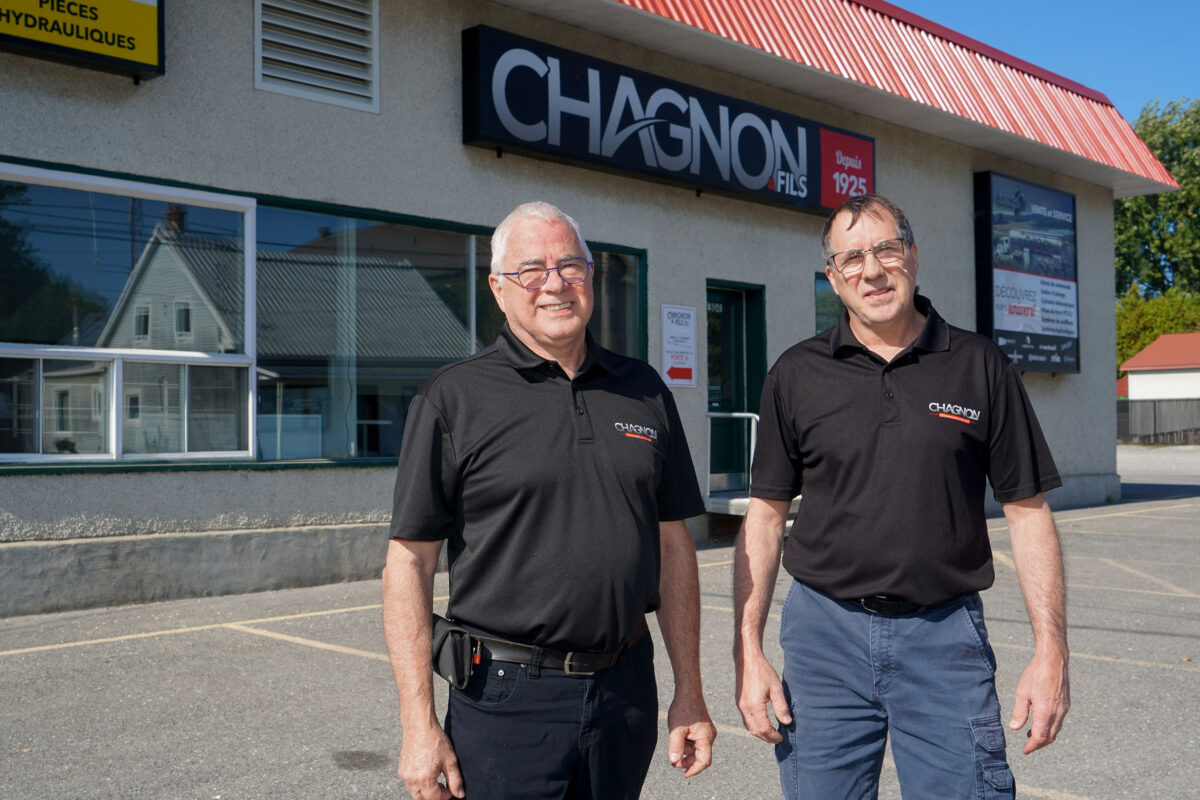 Michel et André Chagnon, représentants de la troisième génération à la tête de l’entreprise Chagnon et Fils. Photo François Larivière | Le Courrier ©