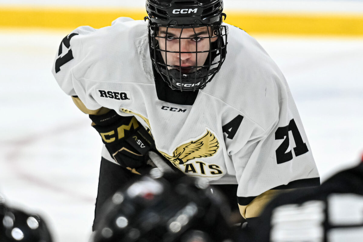 Gabriel Morin-Hébert a inscrit un but dans un troisième match consécutif face aux Dynamiques le 10 octobre. Photo François Larivière | Le Courrier ©