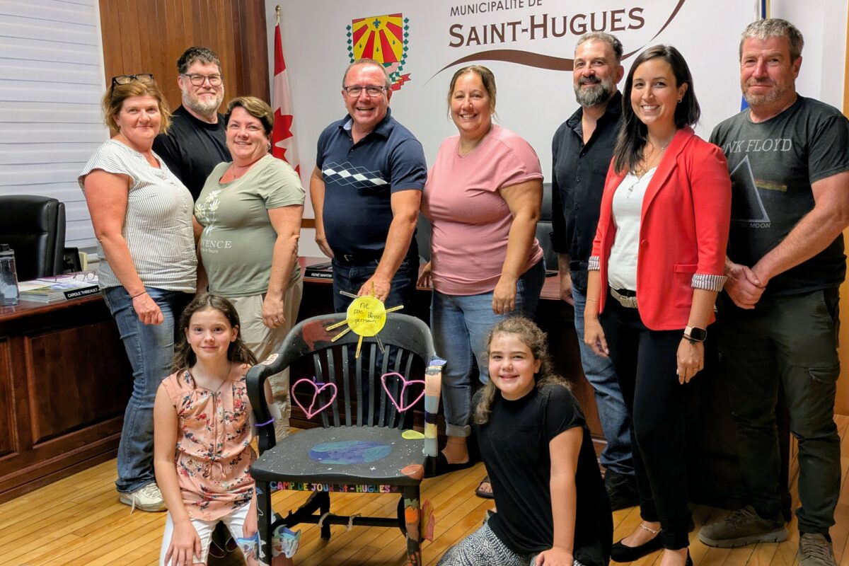 La nouvelle Chaise des générations de Saint-Hugues. Photo gracieuseté