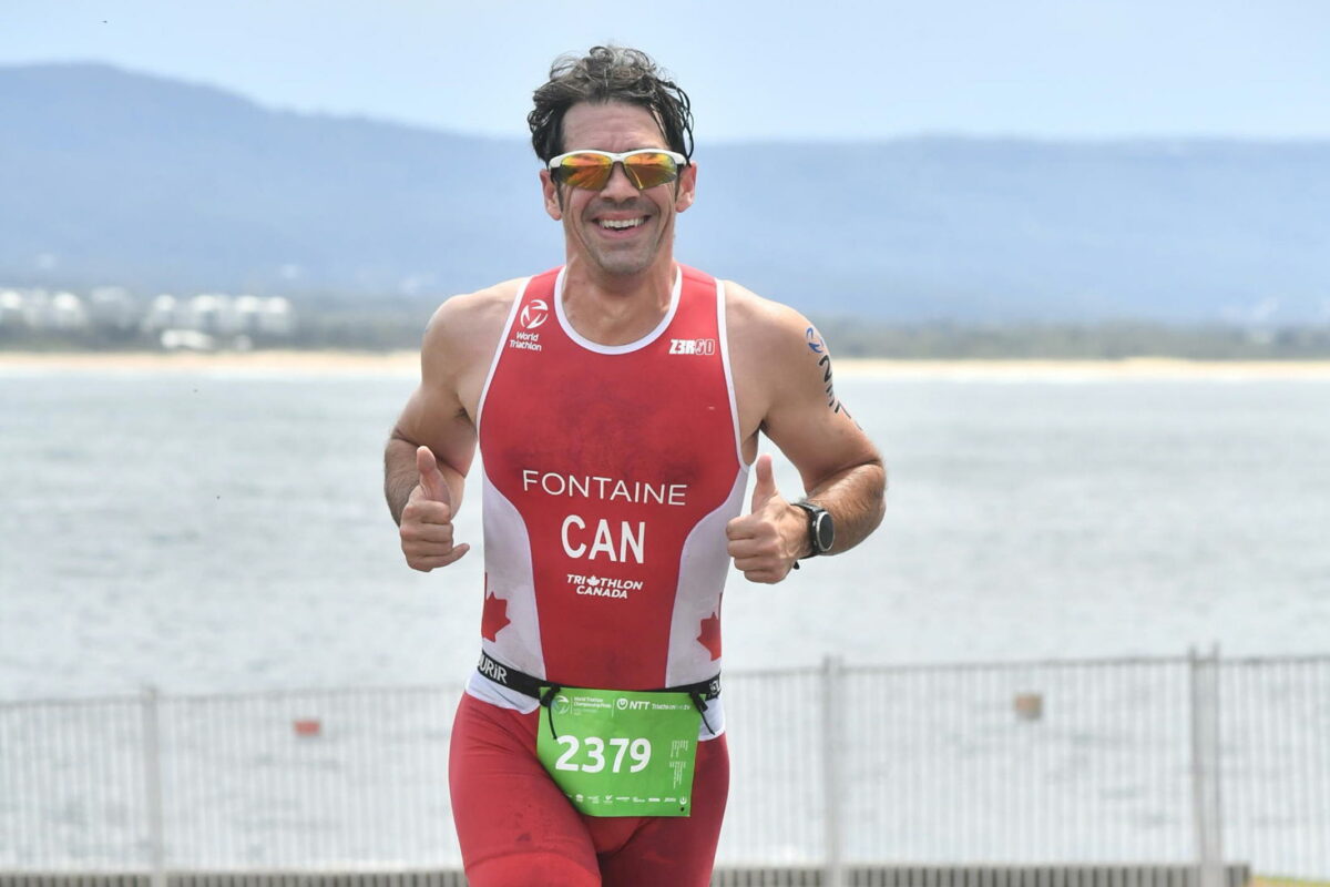 Christian Fontaine n’avait jamais aussi bien fait à un Championnat du monde de triathlon que lors de l’épreuve disputée en Australie à la mi-octobre. Photo gracieuseté