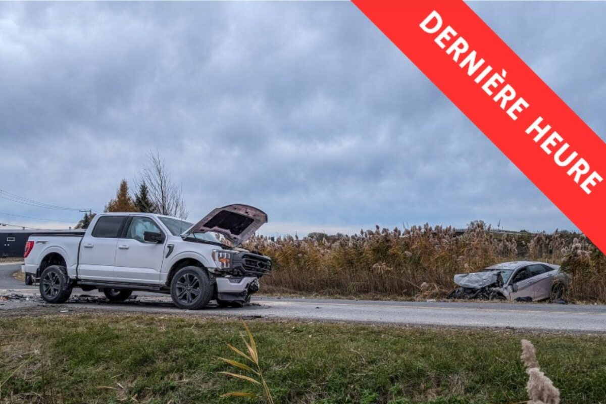 Une femme dans la soixantaine a perdu la vie dans un accident de la route à La Présentation, le 7 novembre. Photo Adam Bolestridge | Le Courrier ©