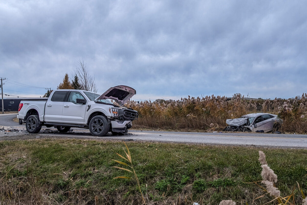 La collision frontale n’a laissé aucune chance à la victime. Photo Adam Bolestridge | Le Courrier ©