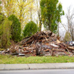Mercredi matin, la petite maison bleue construite en 1900 n’était plus qu’un souvenir. Photo François Larivière | Le Courrier ©